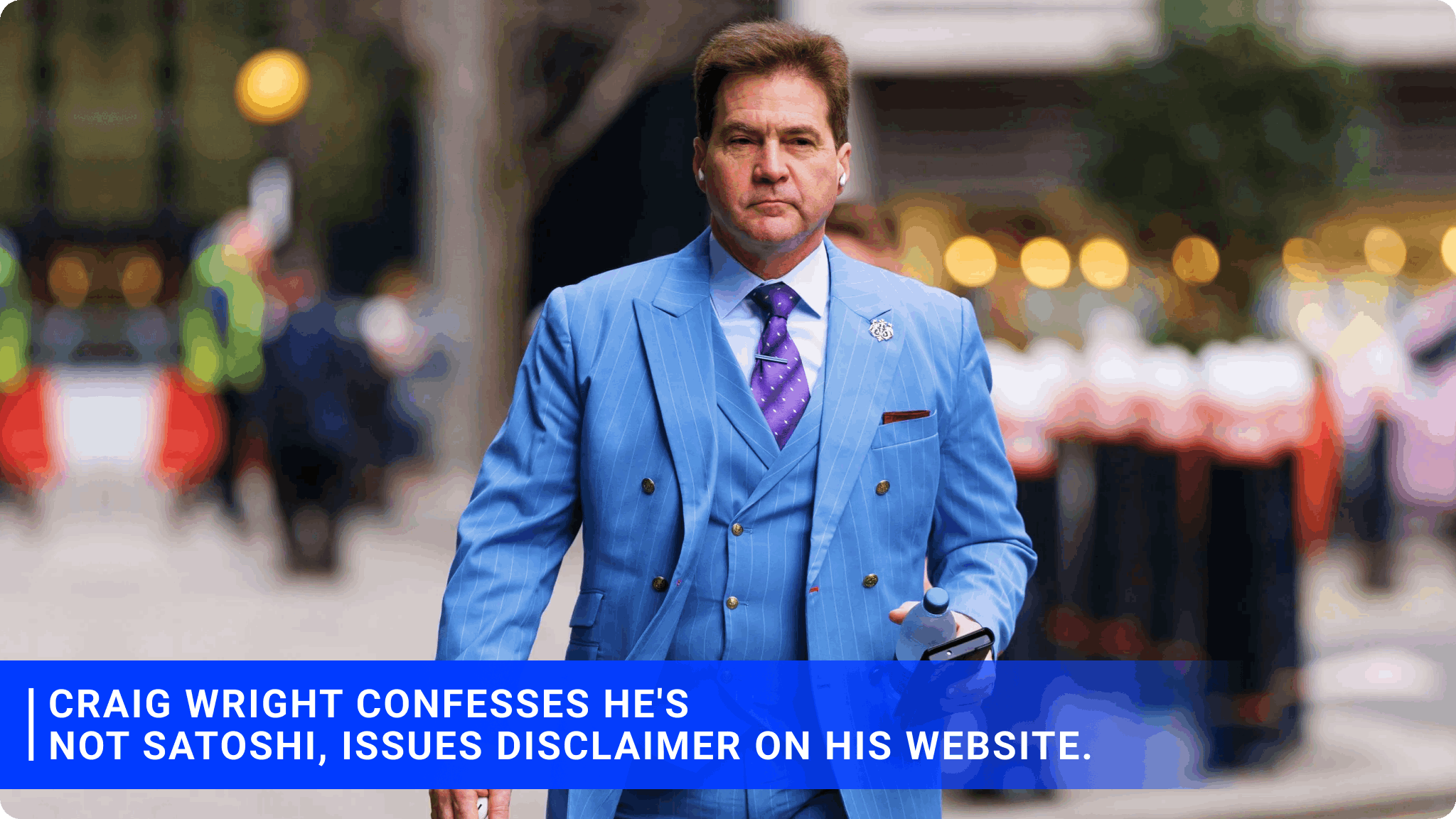 Craig Wright confesses he's not Satoshi, issues disclaimer on his website.