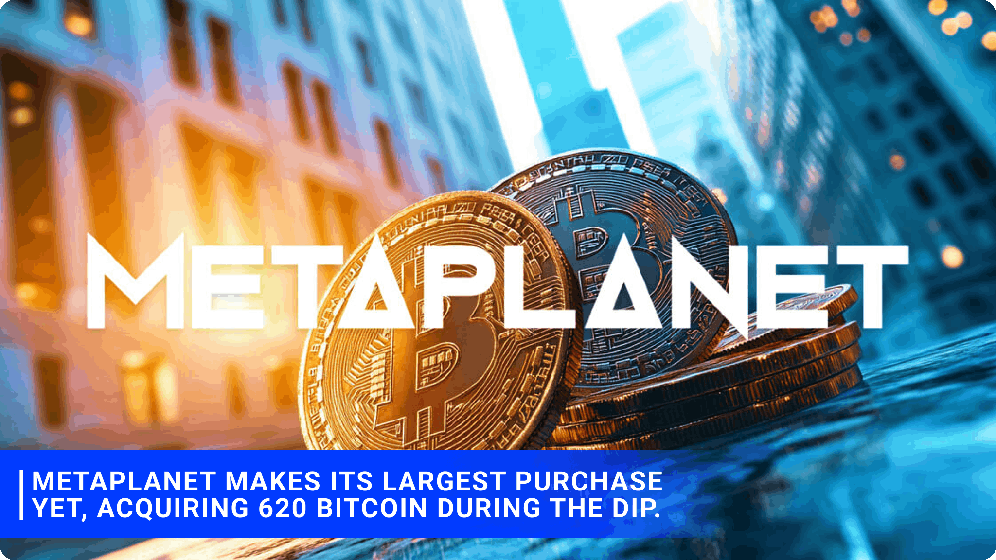 Metaplanet makes its largest purchase yet, acquiring 620 Bitcoin during the dip.