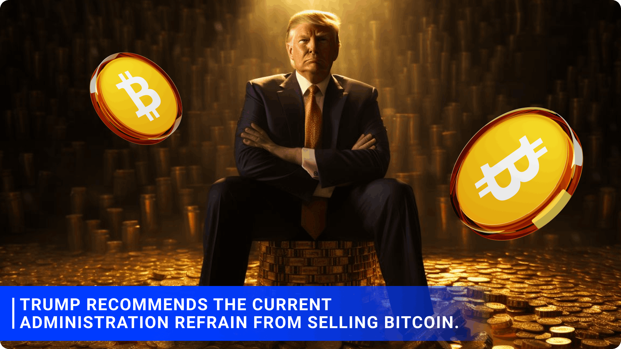 Trump recommends the current administration refrain from selling Bitcoin.