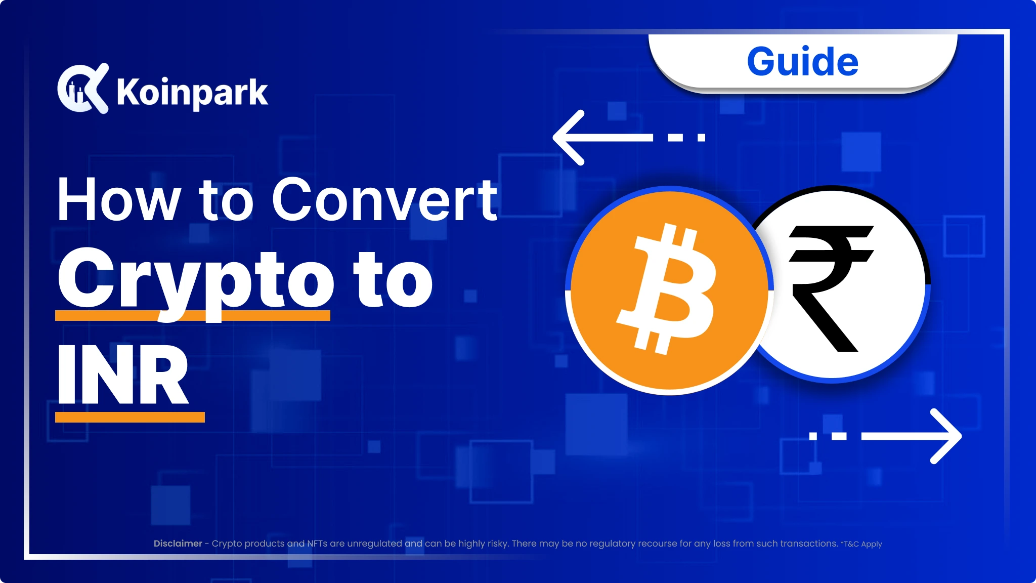 How to Convert Crypto to INR