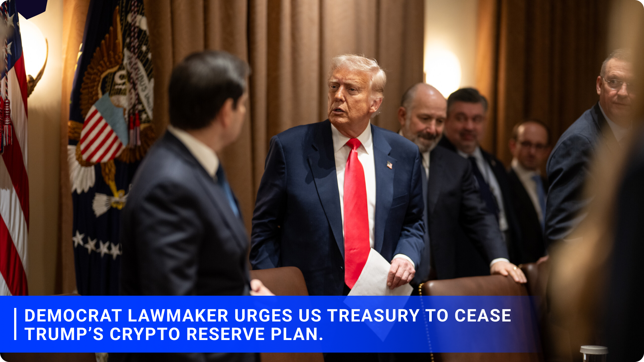 Democrat lawmaker urges the US Treasury to cease Trump’s crypto reserve plan