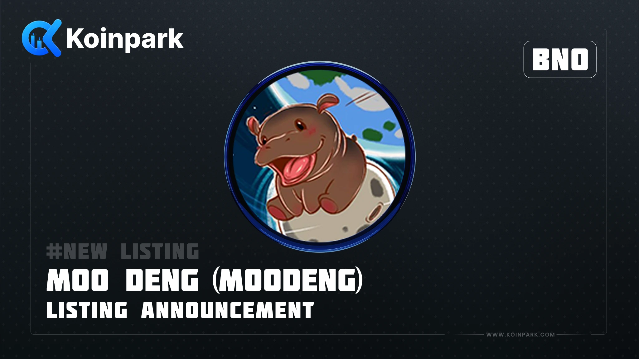 Koinpark Listing Announcement: Moo Deng (MOODENG)