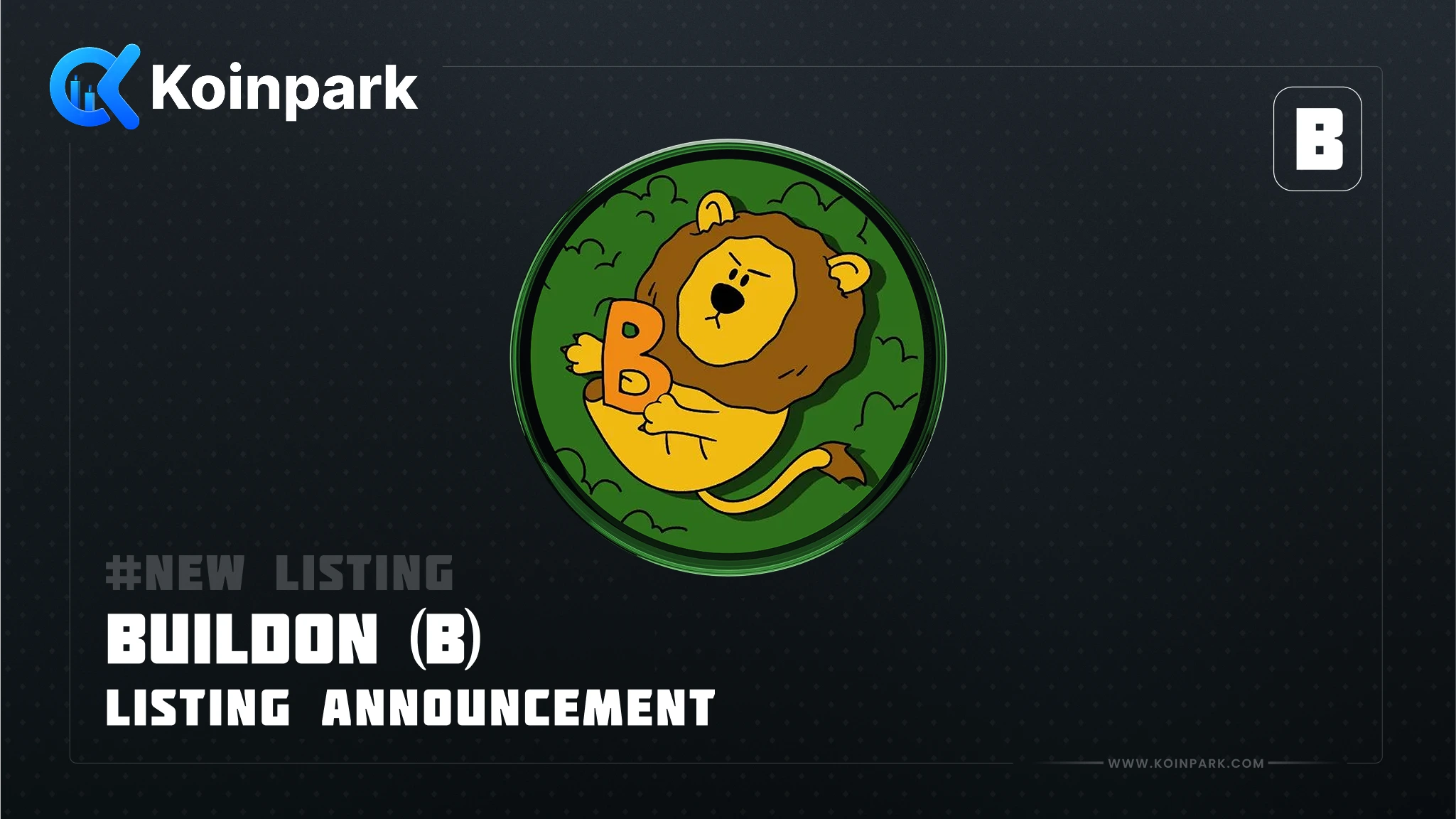 Koinpark New Listing Announcement: BUILDon (B)
