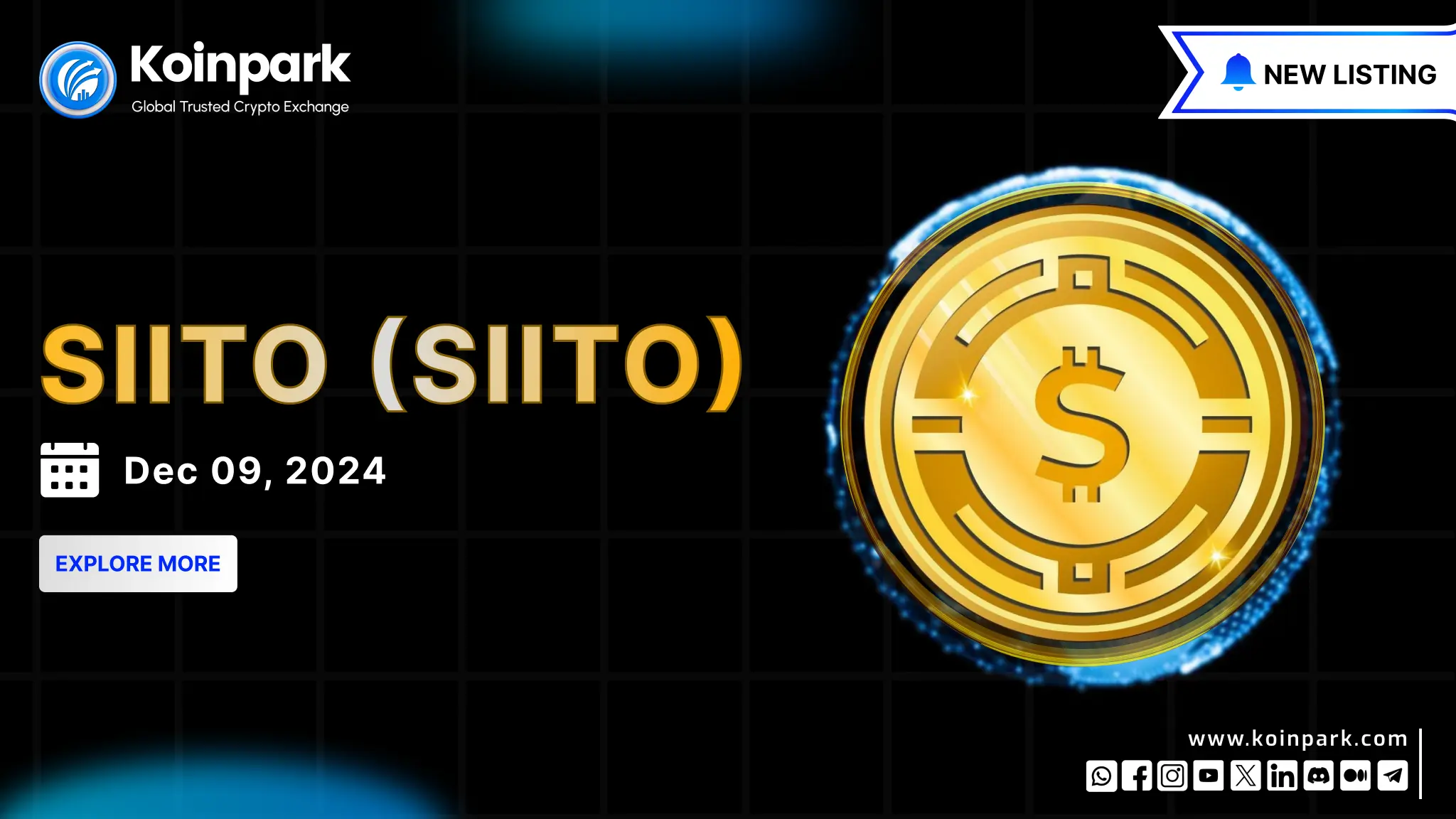SIITO Listed o Koinpark