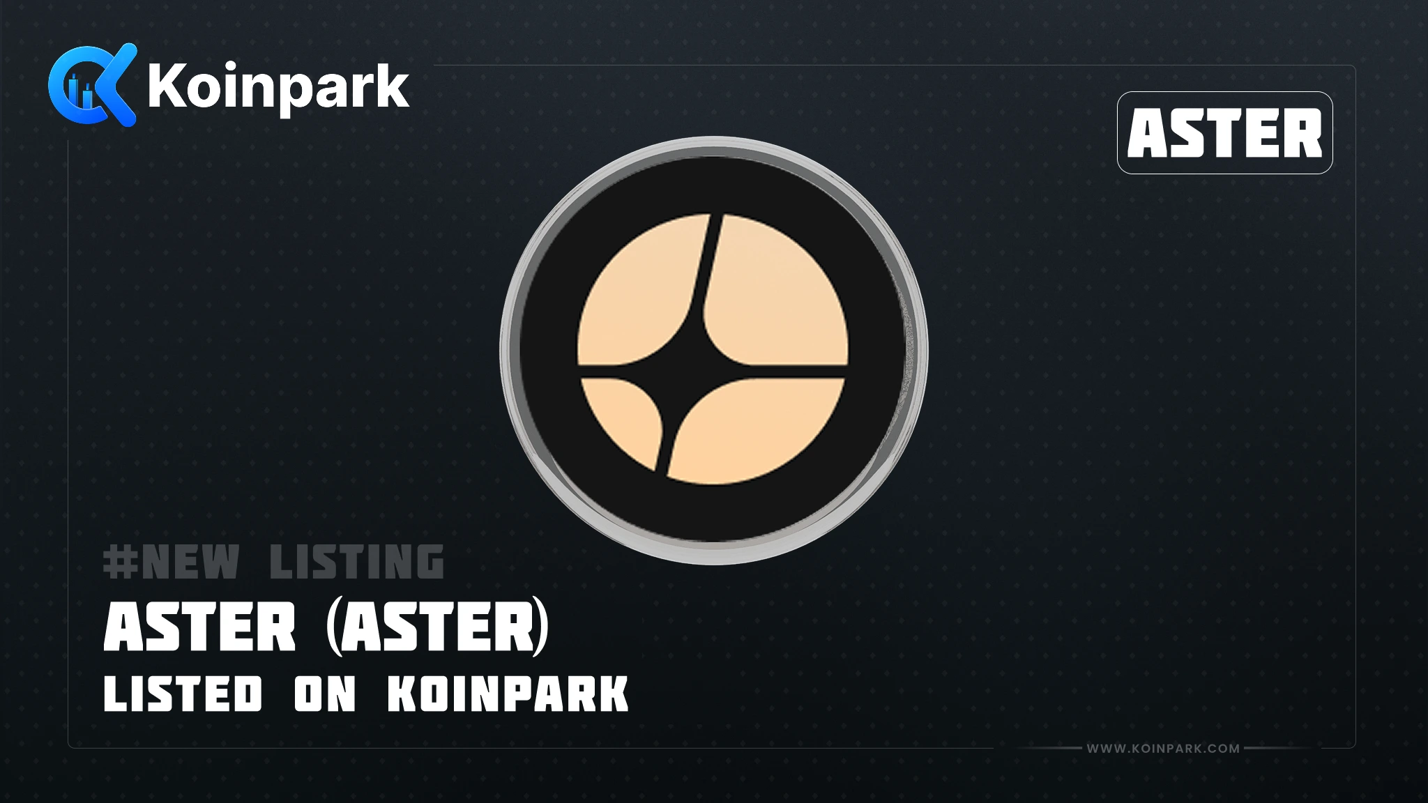ASTER (ASTER) Gets Listed on Koinpark