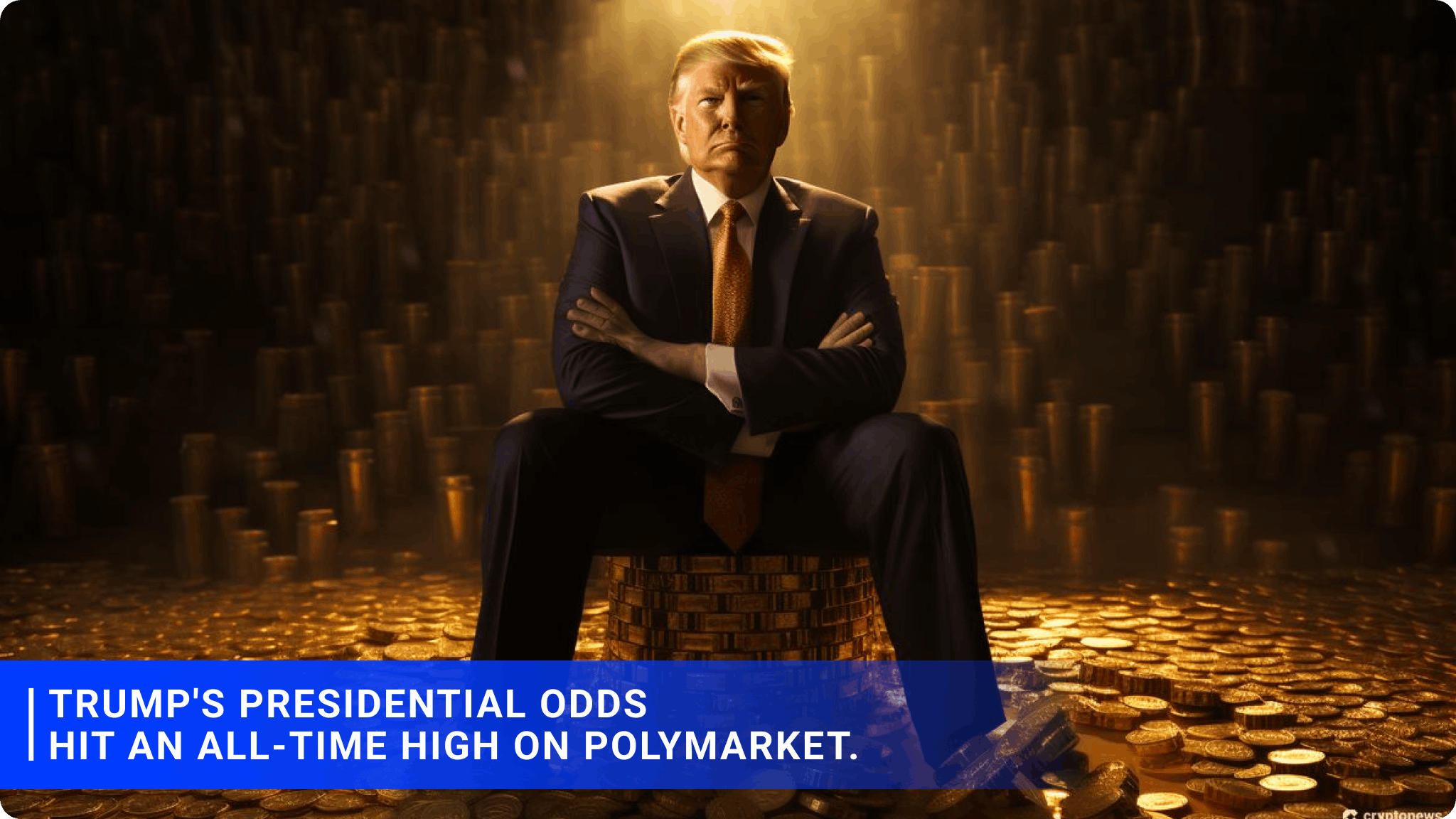 Trump's presidential odds hit an all-time high on Polymarket.