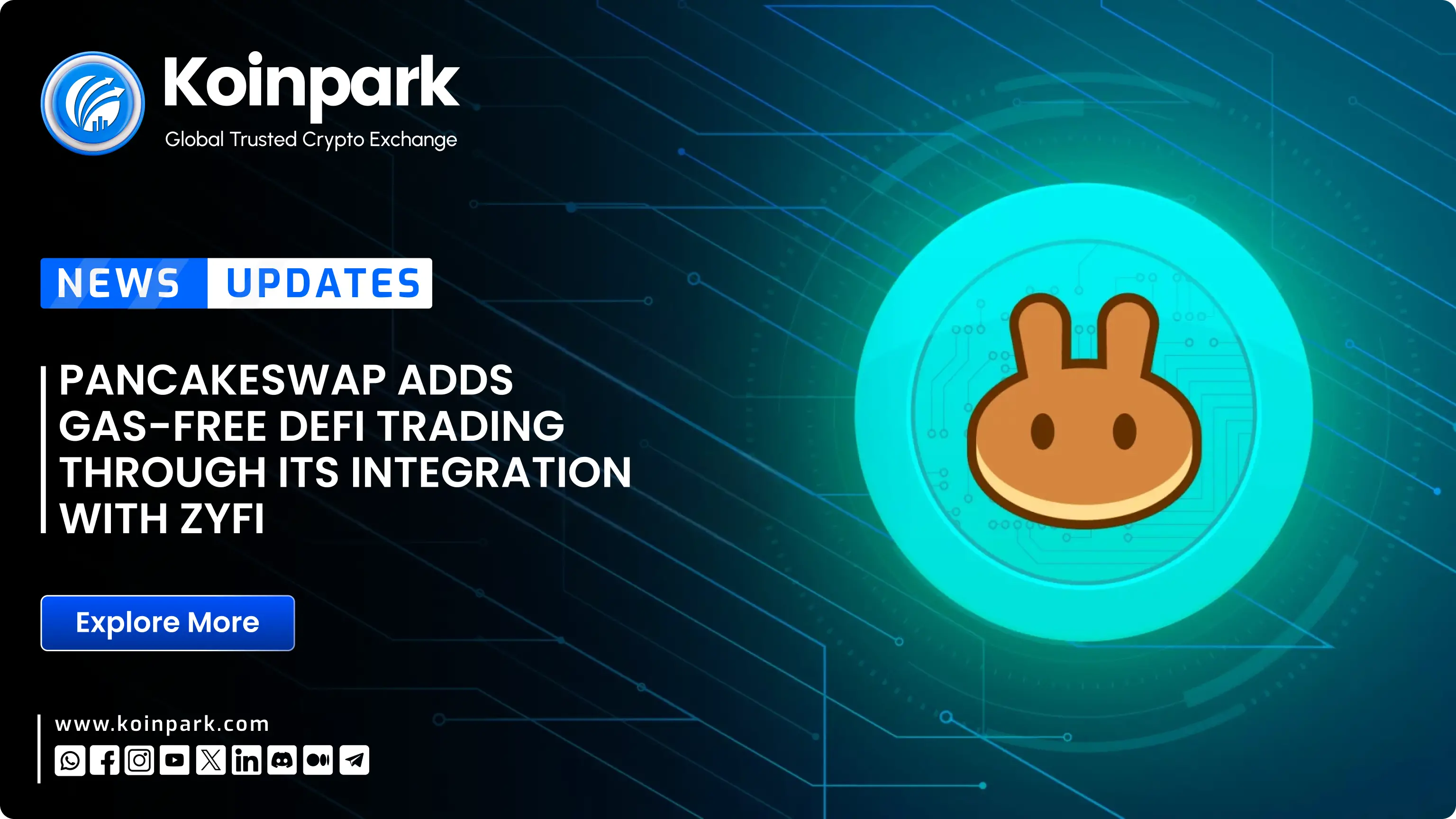 PancakeSwap adds gas-free DeFi trading