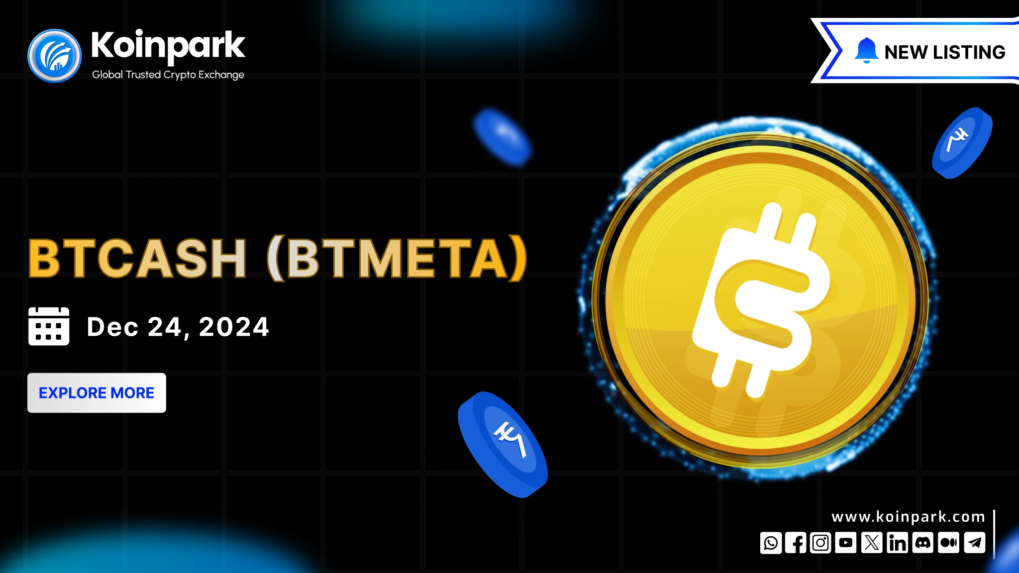 BTCASH (BTMETA) Listed on Koinpark