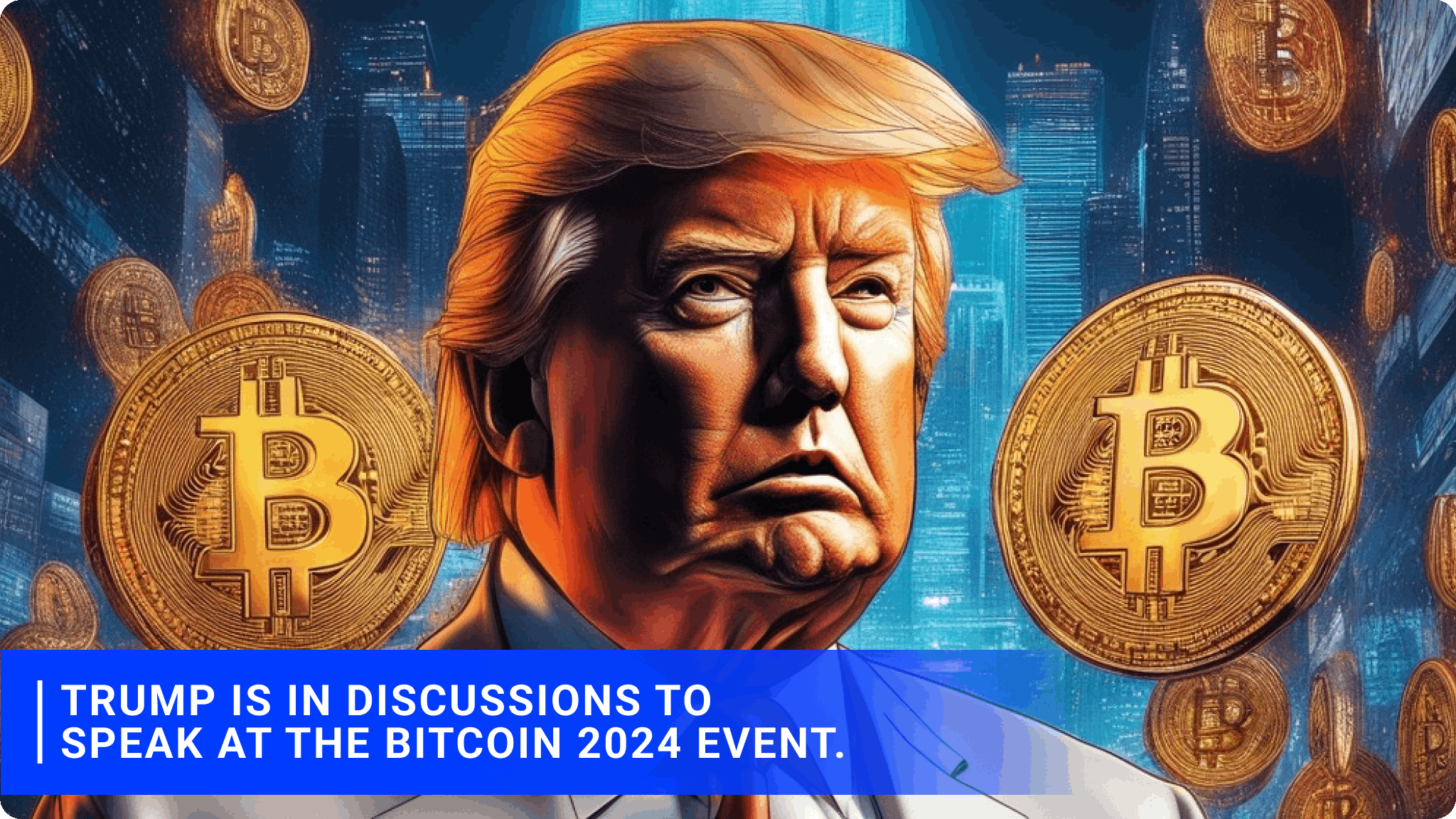 Trump is in discussions to speak at the Bitcoin 2024 event.