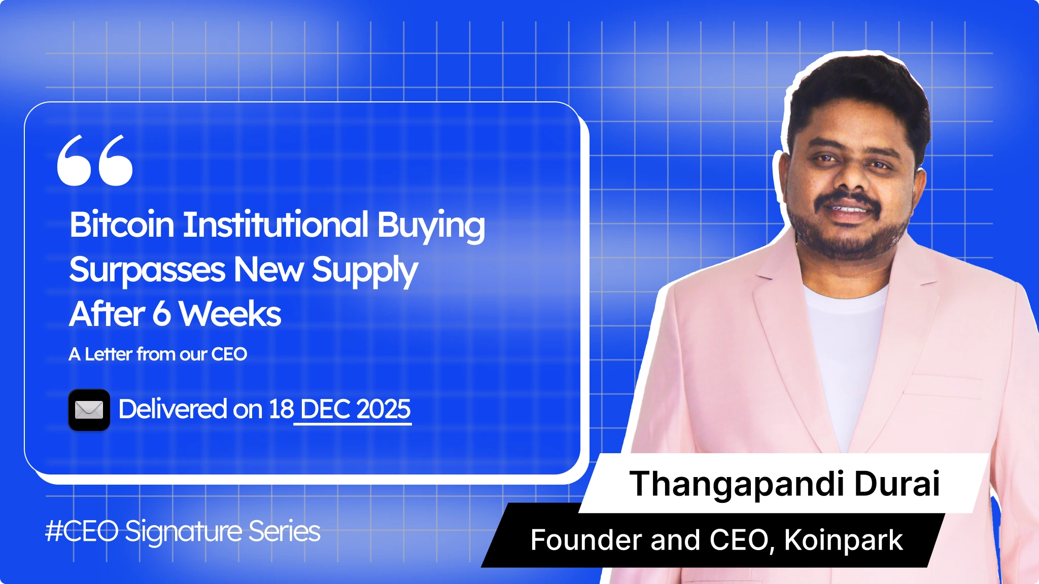 CEO Desk | Direct Market Notes from Koinpark Founder