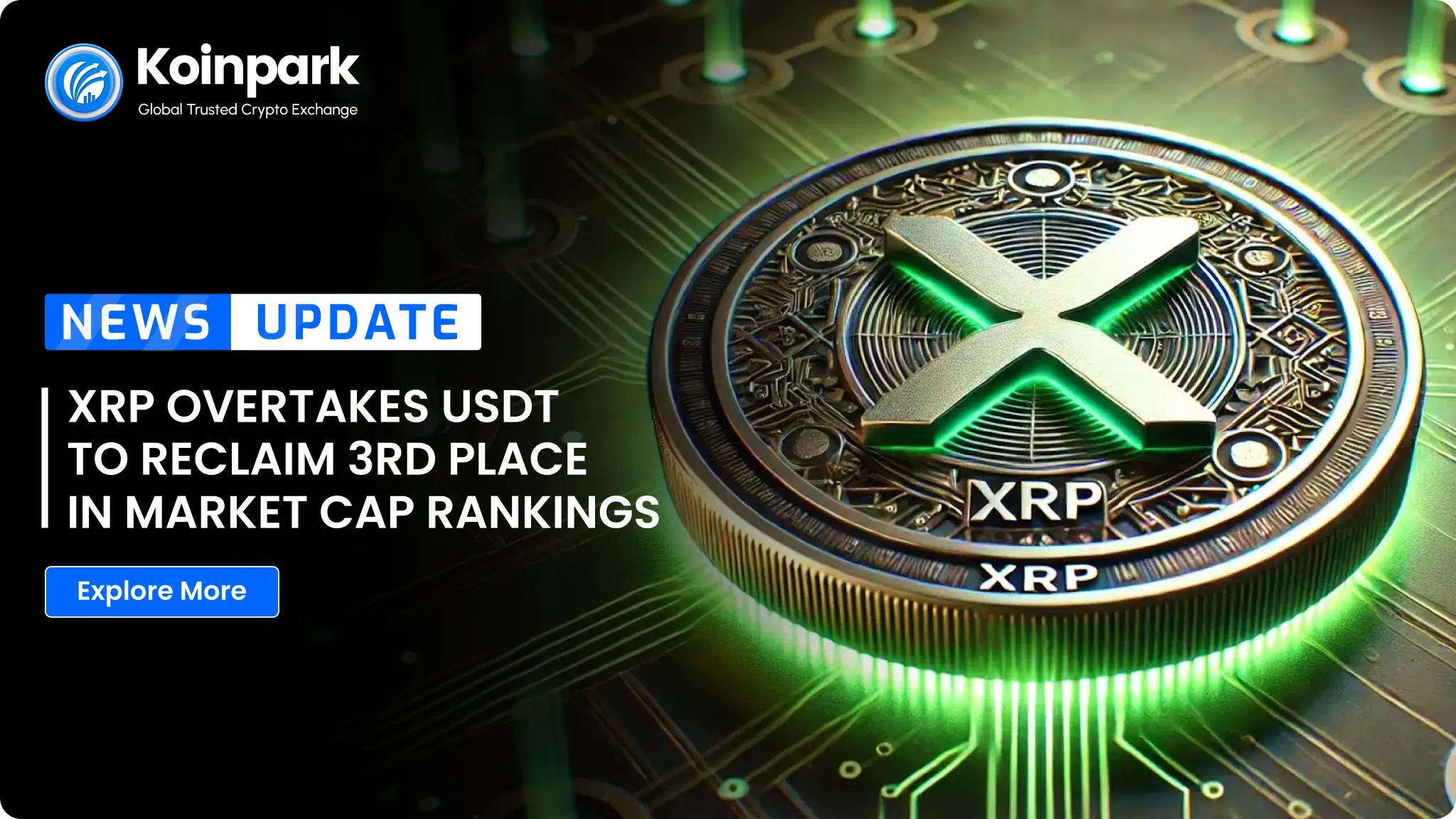 XRP Overtakes USDT to Reclaim 3rd Place in Market Cap Rankings