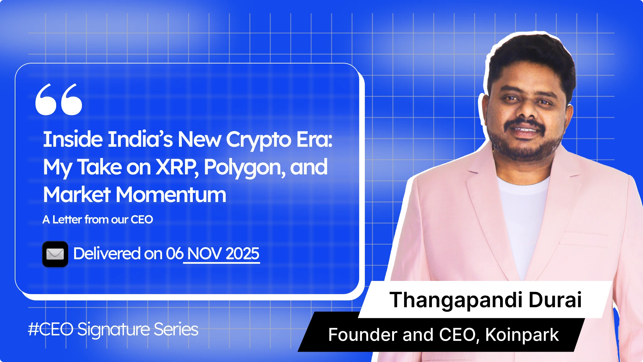 CEO Desk | Direct Market Notes from Koinpark Founder